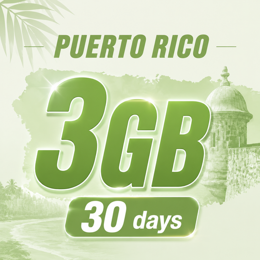 Puerto Rico 3GB/30 days www.statelinker.com