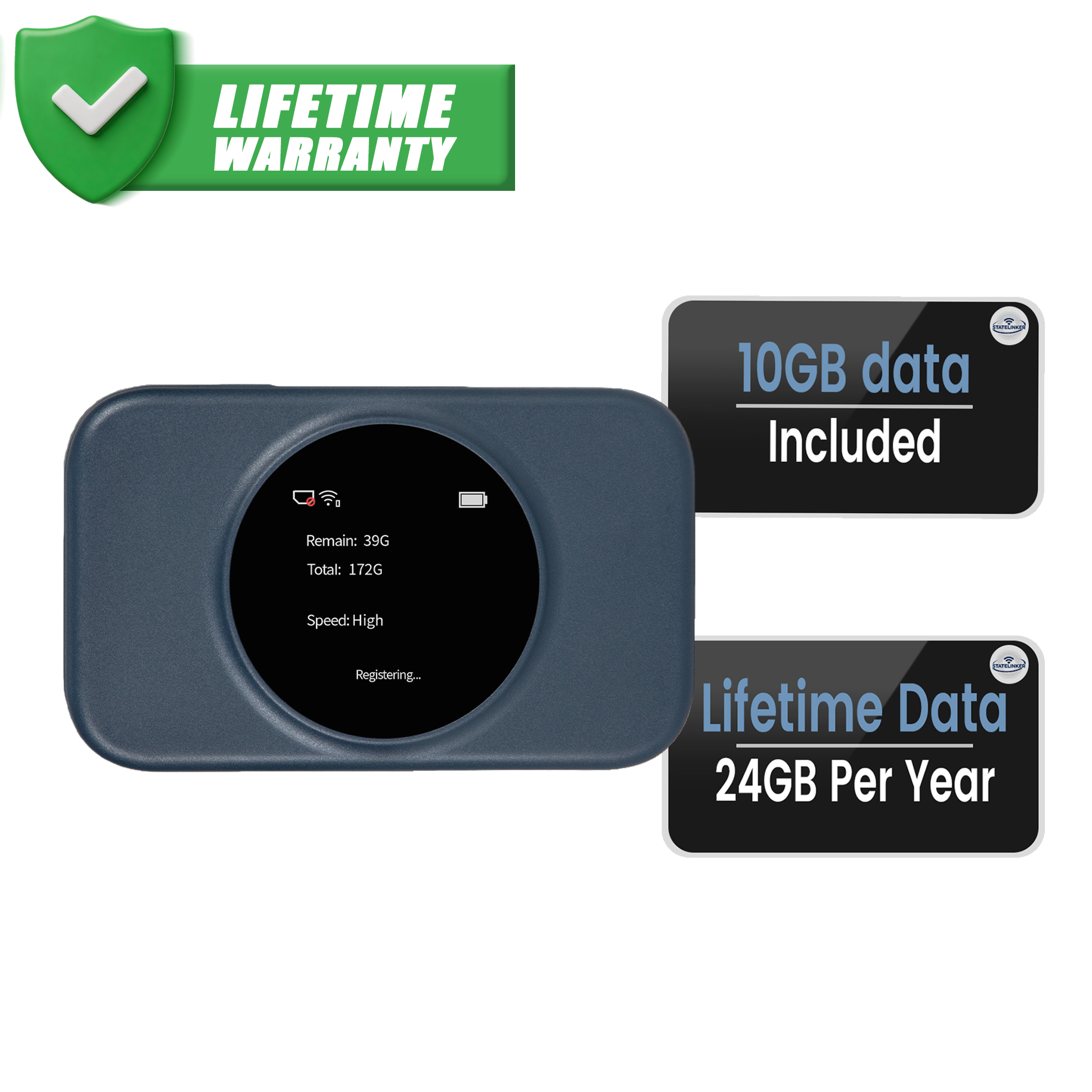 Portable WiFi Hotspot with Free Data Statelinker™