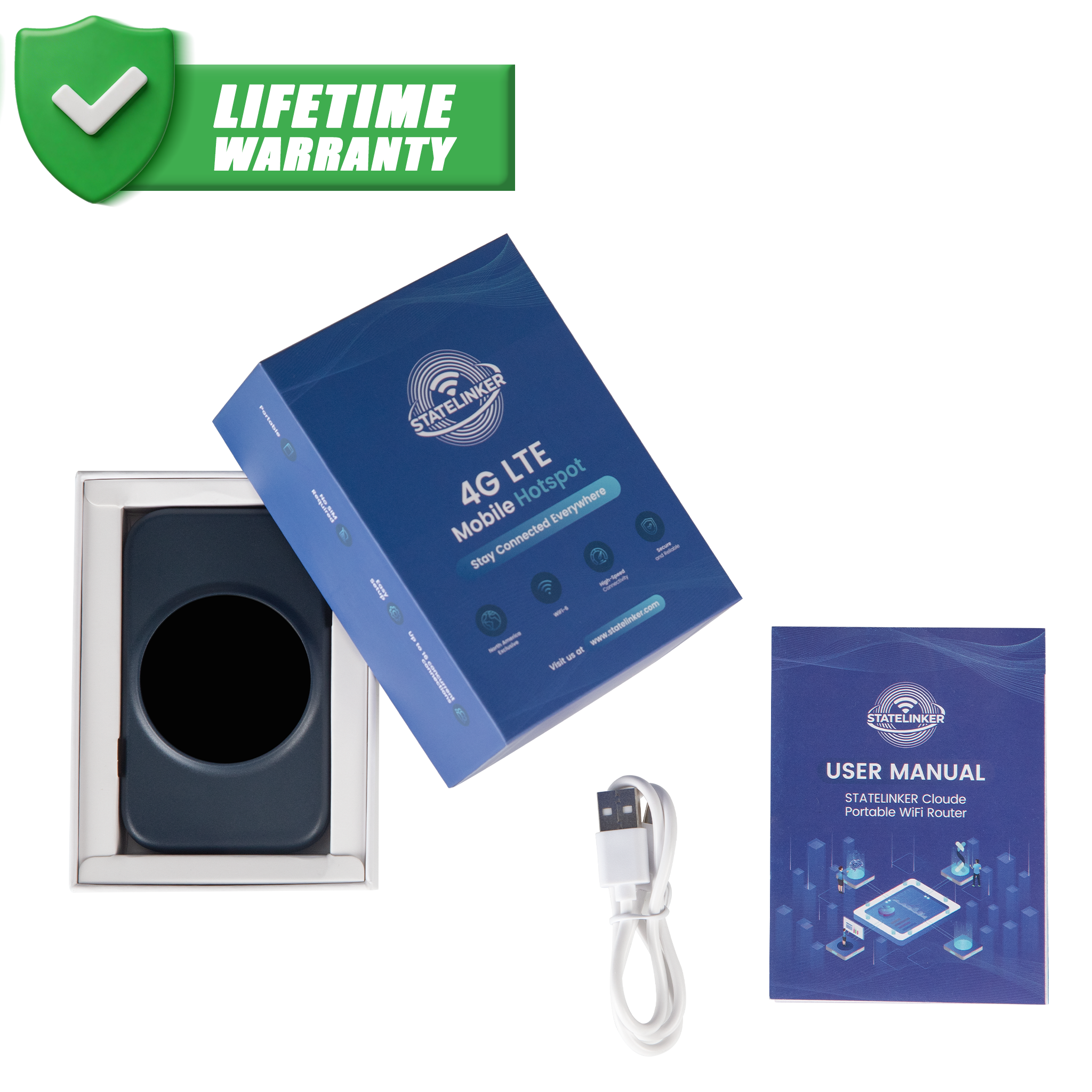 Portable WiFi Hotspot with Free Data Statelinker™